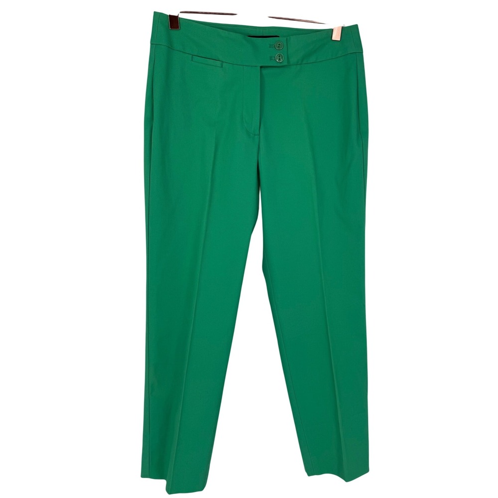 Talbots Women's Heritage Cotton Cropped Pants Parrot Green Size‎ 2 Preppy